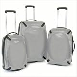 Polycarbonate 3-Piece Luggage Set in Silver