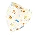 Baby Bandana Bibs By Little Cheeky (set of 4) Pure Cotton-Absorbent-Unisex-Adjustable-with non-metal Snaps