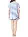 VENTELAN Women's Cute Bear Print Pajama Sets Round Neck Stripes Short Sleepwear
