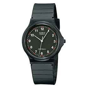 Casio - MQ-24-1BLLGF - Montre Homme - Quartz Analogique - Cadran Noir - Bracelet R�sine Noir