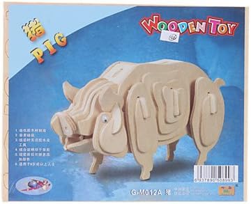 TY Pig DIY Wooden 3D Puzzle Jigsaw (Model:G-M012A)