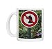 Sign - No dogs allowed by flowerbed Photo Mugs