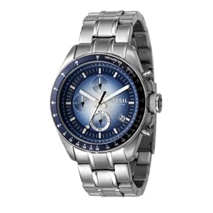 Fossil Men's CH2589 Stainless Steel Bracelet Blue Analog Dial Chronograph Watch