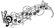 Stampendous Rubber Stamp - Wavy Music