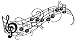 Stampendous Rubber Stamp - Wavy Music