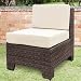 Modular Cambridge Extension Piece All Weather Garden Furniture in Brown.