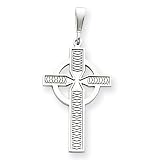 14k White Gold Celtic Cross Charm