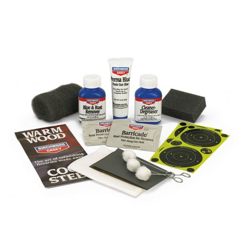 New Birchwood Casey Perma Blue Paste Gun Blue Sponge Clam Pack Kit Service Cloth Rust Remover