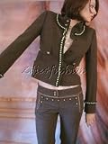 Dolce & Gabbana - $2750 New DOLCE & GABBANA Brown Military Pearl Jacket 8 42