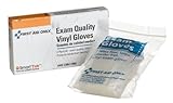 First Aid Only Gloves, Disposable Exam Quality Vinyl, 4-Count Boxes (Pack of 20)