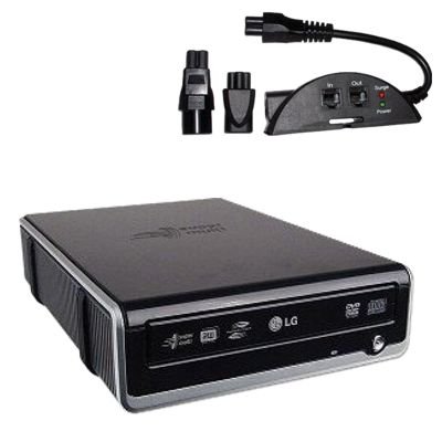 Electronics: LG GSA E30L 18x LightScribe DVD RAM/RW/ROM Double Layer High Speed USB 2.0 External Drive Black plus Targus Mobile Notebook Surge Protector