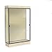 Edge Series Floor Display Case Frame Color: Dark Bronze, Case Backing: Silk, Base Color: Chardonnay