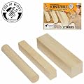 Holz Schnitzholz Rund 2,5x15cm kl.eckig 2,5x2x15cm gr.3,5x3,5x15cm A600566