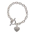 Code Red Crystal Heart Bracelet