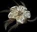 Wedding Fascinator Ivory Silk Flower Rhinestone Hair Clip Bridal Accessory