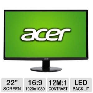 Acer S211HL bd 21.5-Inch Widescreen Ultra-Slim LED Display - Black