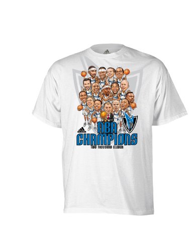NBA Men's Dallas Mavericks Caricature 2011 Champions Tee Shirt (White, X-Large)