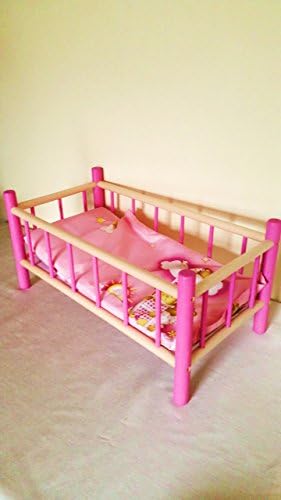 NEW LARGE WOODEN COT,BED,CRIB DOLLS TOY by GALDREW