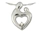 0.01 cttw Sterling Silver Mother and Child� Pendant with Diamond by Janel Russell