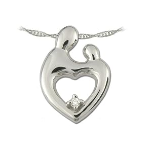 Buy 0.01 cttw Sterling Silver Mother and Child� Pendant with Diamond by Janel Russell by Mother and Child&reg; Diamond Pendant