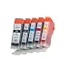 5 x TINTENPATRONEN DRUCKERPATRONEN Tinte Drucker Patrone Inkjet colour color bunt kompatibel zu CANON PGI-5BK CLI-8BK CLI-8C CLI-8M CLI-8Y - mit Chip
