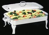 Professional Heavy Duty 13-inch Covered Buffet Dish with Tealight Heaters
