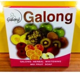 (60 PCS) Mix Fruits Whitening Herbal Bar Soap By Galong 140g.