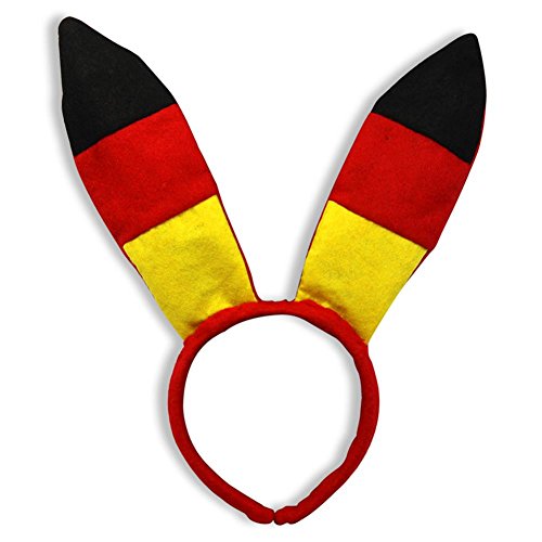 4 x Bunny Haarreifen Deutschland Hasenohren Fanartikel WM EM Bunnyohren