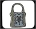 Decorated Mouse Pad with keyhole, metallic, Africa, Egypt, decorative, 