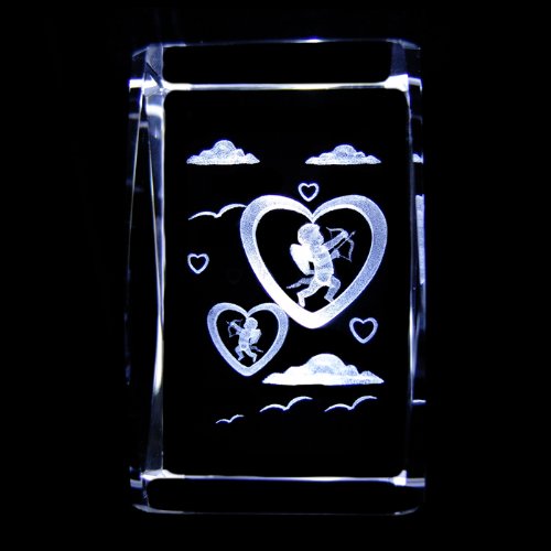 3D Laser Kristall Glasblock mit