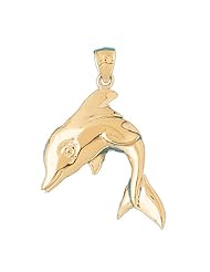 CleverEves 14K Gold Pendant Dolphins 7.3 - Gram(s)