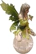Green Fairy with Frog on Glass Ball Paperweight