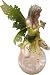 Green Fairy with Frog on Glass Ball Paperweight