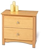 Prepac Maple 2-drawer Nightstand