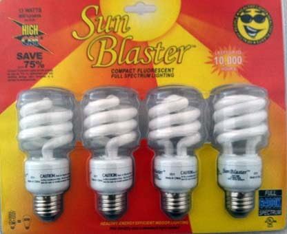 Future Harvest Development Sun Blaster CFL 6400K Lamp, 13-watt, 4-Pack