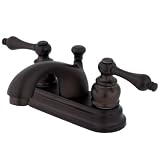 Kingston Brass KB2605AL Vintage 4-Inch Centerset Lavatory Faucet with Metal Lever Handle, Oil Rubbed Bronze (Not CA/VT Compliant)