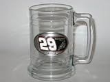 KEVIN HARVICK #29 15 ounce GLASS TANKARD MUG with Pewter Logo