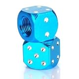 2x Metal Dice Design Bicycle Van Truck Car Motorcycle Wheels Tire Valve Stem Cover...