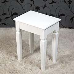 Hocker [DAYTON], Holz, Wei�, passend zum Schminktisch DAYTON