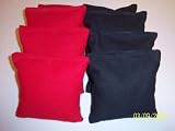 CORNHOLE BAGS - 8 ACA Regulation Bags (2 Sets of 4) RED / BLACK