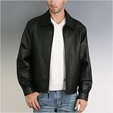 BGSD Men's Classic Straight-Bottom Leather Jacket - Regular & Tall