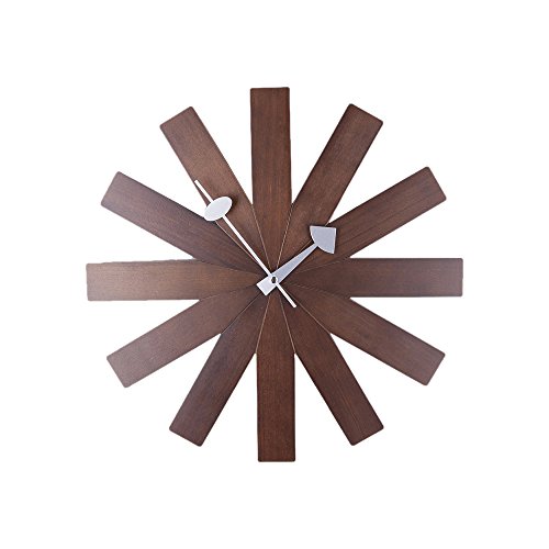 Stilnovo asterisk wall clock, walnut