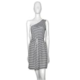 Echo Design One Shoulder Sailor Striped dress