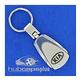 New Kia Logo Chrome Tear Drop Stylish Key Chain Ring