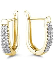 .50CTW Diamond Hoop Earrings in Yellow Gold