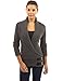 PattyBoutik Women's Collar Wrap Buckle Knit Cardigan