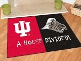 Indiana Hoosiers and Purdue Boilermakers 34 x 44.5 House Divided Mat