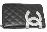 (シャネル)CHANEL　A48660　カンボンライン　ジップドウオレット　黒×シルバー/シルバー×ベージュ　並行輸入品 [ウェア&シューズ]