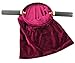 Velvet Church Tithe Offering Bag with Wooden Handles, Maroon, 11 1/4 Inch