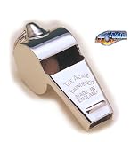 Acme Thunderer no 58.5 Solid Brass Pea Whistle, Tapered Mouthpiece with FREE LANYARD
